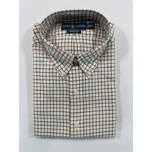 Ralph Lauren XL Classic Fit Plaid Button Down Dress Shirt Cotton NWT